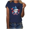 thumbnail image 2 of Fartey Women's 4th of July Shirt Cute Gnome Graphic Tees Independence Day Patriotic Tops American Flag Crew Neck T Shirts Loose Casual Summer Short Sleeve Blouses Navy XXL, 2 of 4