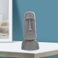 thumbnail image 3 of Estatua de de Pascua antigua, retro masivo, accesorios, Gris b Gloria Estatua de cabeza, 3 of 8