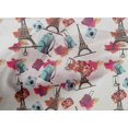 thumbnail image 4 of oneOone Cotton Poplin Pink Fabric Eiffel Tower|Camera & Bag Travel Fabric For Sewing Printed Craft Fabric By The Yard 56 Inch Wide, 4 of 4