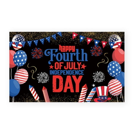 4th of July Decorations Banner Red White Blue Background Sign Party Supplies Indoor Outdoor