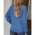 thumbnail image 4 of Contrast Button Shoulder Detail Sweater Blue X-Large, 4 of 4