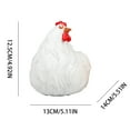 thumbnail image 3 of Apmemiss Clearance Chicken Fence Decoration,Funny Farm Chickens Statues,Resin Fence Chickens Decor,Outdoor Real Animal Statue,Cute Chicken Sculpture,Perfect for Home Garden Stairs,Farm,Backyard, 3 of 7