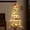 A Green, variant on Wall Mounted Christmas Tree, White Lighted Hanging Decor with Star Moon Ball Ornaments, 1 Pack 23.6 inch Festive Wall Hanging Decoration, for Home Indoor Wall Xmas Holiday Party Decor