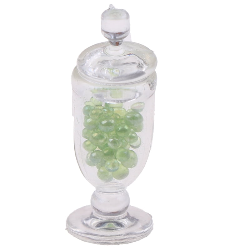 1/12 Dollhouse Miniature Mini Resin Candy Jar Simulation Candy Bottle Model J_yk 