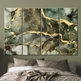 thumbnail image 3 of Luxury Marble Art Canvas, Modern Marble Art, Contemporary Printed, Green And Gold Marble, Gold Marble Wall Art, Green Marble Printed Canvas, Canvas Wall Decor - Gold Framed, 3 of 9