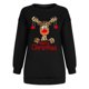 thumbnail image 3 of Blusa de sudadera informal con estampado suelto y mangas caídas navideñas con cuello redondo para mujer Fridja  FKASFK1932, 3 of 3