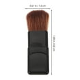 thumbnail image 2 of GOOHOCHY Juego de brochas de maquillaje portátiles, 5 uds., brocha plana pequeña para colorete, Mini brocha para base, aplicador de maquillaje de fibra suave para viajes, 2 of 8
