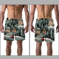 thumbnail image 3 of luoweisi Men's Beach Shorts Quick Dry Swim Trunks with Mesh Lining Christmas Tree S, 3 of 5
