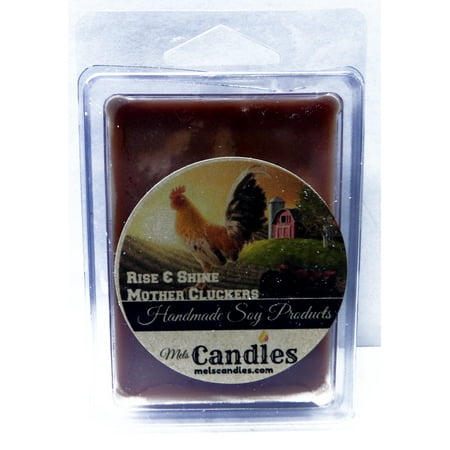 - Rise and Shine Mother Cluckers 3.2 Ounce Pack of Soy Wax Tarts (6 Cubes Per Pack) - Novelty Coffee Aroma -Scent Brick, Wickless Candle