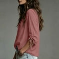 thumbnail image 7 of Horkkom Button Down Shirts for Women Long Sleeve V Neck Linen Shirts Trendy Solid Color Loose Casual Tops XXL, 7 of 7