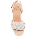 thumbnail image 4 of Journee Womens Dua Pearl Accents Block Heel Sandals, 4 of 8