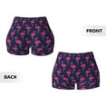 thumbnail image 5 of Picia Cute Flamingo Printed Workout Shorts for Women Seamless Scrunch Butt Lifting High Waisted Yoga Gym Booty Running Moisture-wicking Short Pants-Small, 5 of 9
