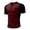 1# Red, variant on Mens Henley Shirts Raglan Short Sleeve Casual Baseball Tees Summer Classic Color Block Workout T- Shirts with Pocket Black M
