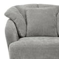 thumbnail image 3 of Dycanpo Swivel Accent Chair , 360 Degree Round Swivel Barrel Chair with Pillow , Soft Padded Barrel Armchair for Living Room , Gray, 3 of 10