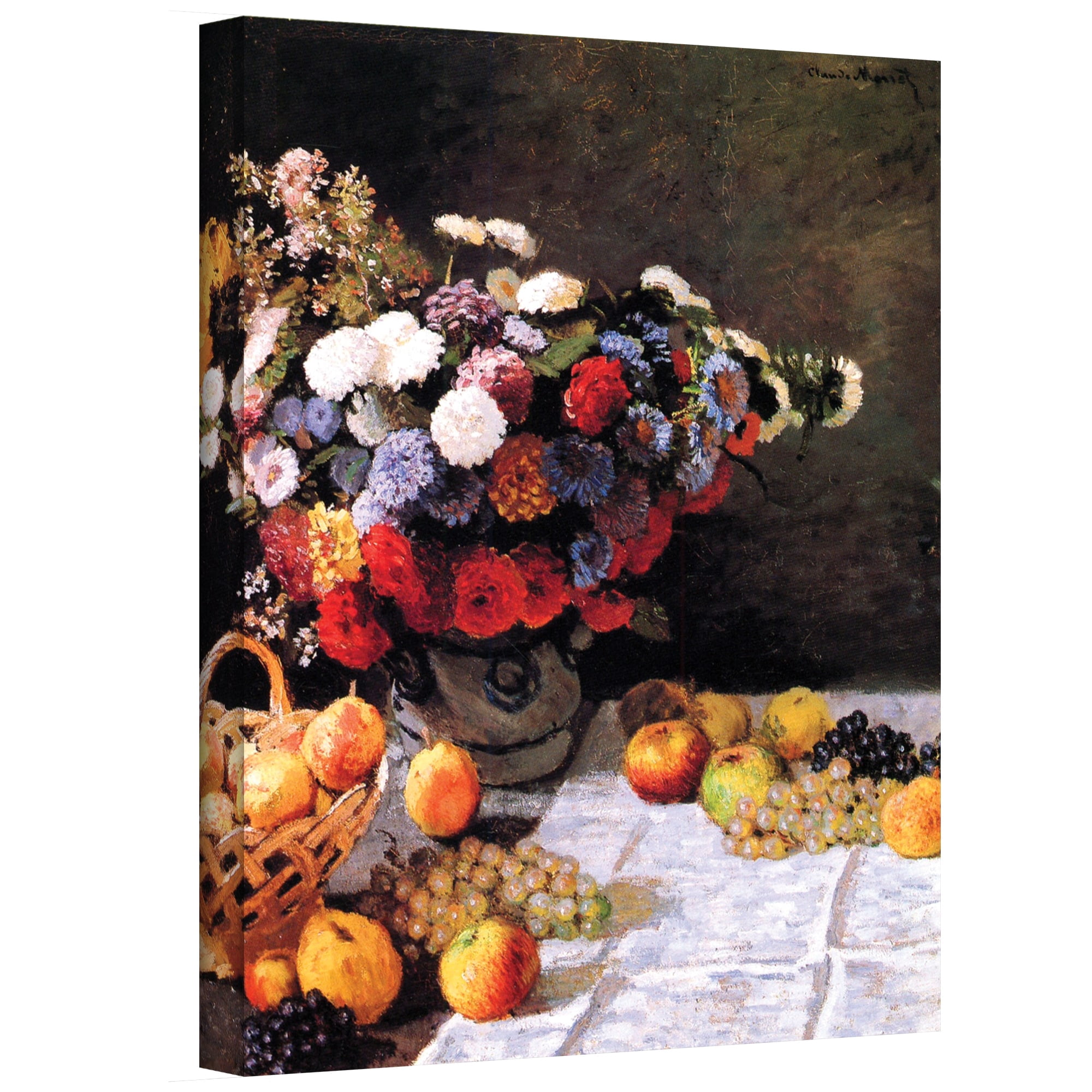 Claude Monet "Flowers And Fruit" Wrapped Canvas Art