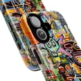 thumbnail image 2 of Psychedelic Street Art Phone Case, Urban Graffiti Skull & Dinosaur Abstract Protective Cover for iPhone 16 15 14 13 12 11 Pro Max Plus Mini, 2 of 6