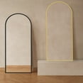 thumbnail image 4 of EDX Arched Full Length Mirror 71"x26" Full Body Mirror Rectangle Free Standing Wall Mounted Leaning Hanging Floor Mirrors, Gold, 4 of 9