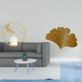 thumbnail image 2 of Escultura De Metal Con Forma De Bola De Cristal Y Hojas De Ginkgo De Hierro Forjado, Adorno Abstracto De Pared Para Sala De Estar, Oficina, Dormitorio, Comedor, Hotel, Restaurante, Casa De, 2 of 8