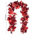 thumbnail image 2 of Moocorvic Fall Maple Leaf Garland, 5.74ft Thanksgiving Decoration Hanging Artificial Garland for Indoor Outdoor Wedding Fireplace, 2 of 6