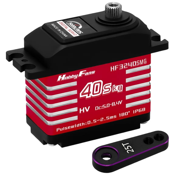 HUISZJ 40KG RC Digital Servos, Waterproof Metal Gear Servos with 25T Servo Horn, Metal Gear Servos for 1/12 1/10 1/8 RC Car Crawler