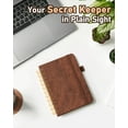 thumbnail image 6 of WEMATE Spiral Password Book with Alphabetical Tabs, Small Password Keeper Book for Seniors – 4.7''x 6'' (Brown), 6 of 9