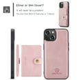 thumbnail image 5 of Allytech 2 in 1 Detachable Wallet Case for iPhone 15, [Support Wireless Charging] [4 Card Slots & 2 Cash Pocket], Retro PU Leather Magnetic Closure Shockproof Anti-Drop Slim Case, Pink, 5 of 8