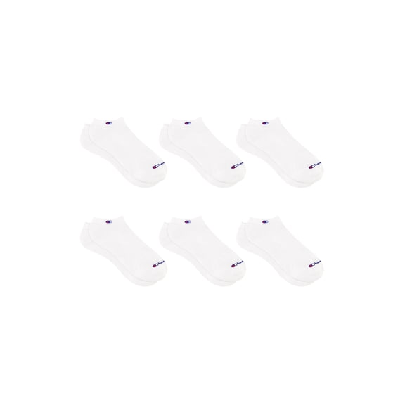 Champion Men’s No Show Socks 6 Pack – Flat Knit, Moisture-Wicking, Arch Support, Stretch Comfort, Sizes 6–12.5