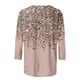thumbnail image 4 of EQWLJWE - Blusa de lentejuelas brillantes para mujer, talla grande, manga 3/4, cuello redondo, brillante, personalizada, para salir de noche o cóctel (S-5XL), 4 of 5