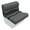 Slate / Dark Neutral, variant on Wise BM1143-986 Premier Series Pontoon 27" Bench Cushion Set - Platinum / Spectra Navy / Cobalt