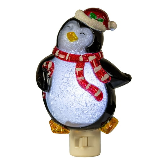 Novelty Lights LED Penguin Christmas Decoration Night Light with Swivel Plug