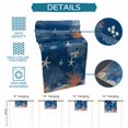 thumbnail image 6 of Orange Navy Blue Coral Table Runner 72 Inches, Summer Beach Coastal Ocean Starfish Bed Runner Dresser Scarves Tabletop for Indoor Outdoor Parties/Ceremony/Banquet, 14" x 72", 6 of 9