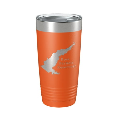 

Ross R Barnett Reservoir The Rez Tumbler Lake Map Travel Mug Insulated Laser Engraved Coffee Cup Mississippi 20 oz Orange