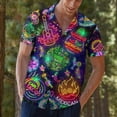 thumbnail image 6 of Funny Neon Cinco De Mayo Hawaiian Shirt For Men Neon Taco Mens Hawaiian Shirts Short Sleeve Button Down Shirt Men, 6 of 7