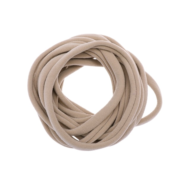 Banda para el cabello de la cabeza de nylon elástica de la cabeza de diadema sin costura para bebés para bebés recién nacidos (caqui)