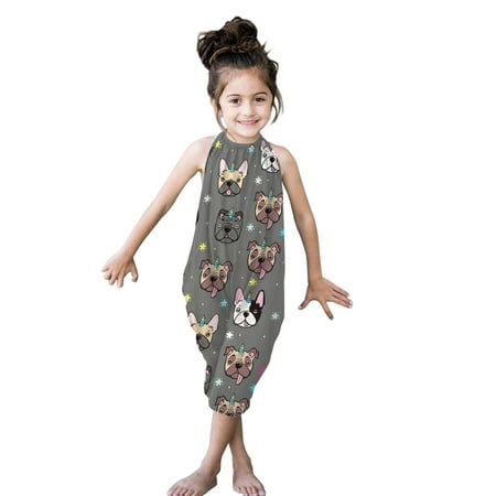 

XINSHIDE Strap Outfits Jumpsuit Kids Girls Romper Toddler Summer Baby Cartoon Girls Romper Jumpsuit Baby Girl Clothes