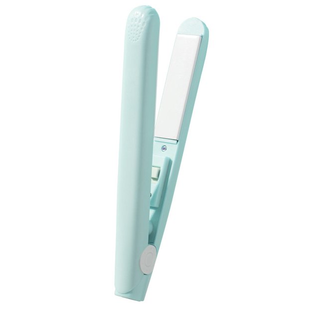 Mini hembra portátil pequeña férula pelo liso pelo rizado de doble uso palillo rizador flequillo alisador placa clip pequeño pelo recto palillo verde Zefei Wu 9024735108672