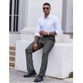 thumbnail image 3 of COOFANDY Mens Classic Casual Dress Pants Expandable Waist Suit Pant Regular Fit Flat Front Slacks, 3 of 6