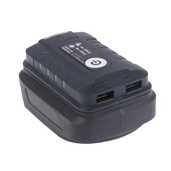 18V Battery To Double USB Chargers With Built In LED Light For Outdoor Emergency Power Supply And Portable Device Charging