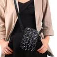 thumbnail image 4 of HELLHERO Small Crossbody Purse Leakproof Polyester Adults 4.33"x1.97"x7.09" for Travel Daily Use, Dense White Cat Silhouettes, 4 of 7