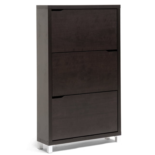 Bowery Hill Armoire à Chaussures Moderne Brun Foncé