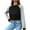 Black, variant on Cotton Crop Sweatshirt Color Block Pullover for Women Teen Girls Crewneck Raglan Long Sleeve Casual Fall Tops (XS, Black)