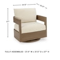 thumbnail image 5 of Signature Design by Ashley Furniture Serene Bay Brown Outdoor Swivel Chair, 5 of 9