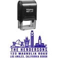 thumbnail image 1 of Printtoo Custom Self Inking Personalized California Travel Places Return Address Rubber Stamp-Violet, 1 of 1