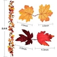 thumbnail image 4 of 2 Pack Fall Garland Decoration - 5.8ft/Strand Artificial Maple Garland Colorful Leaves Autumn Decor for Home Wedding Party Thankgiving (Mixed Color), 4 of 5