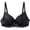 Black BK75B, variant on Women’s Bra Women Underware Lift up Gathered Bras Solid Color Comfy Thin Brassiere Ladies Loose Daily Wear Pink 80C
