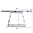 thumbnail image 6 of JERFIT 55.9 Inch Silver Modern Entryway Console Table with Full Body Mirror, Open Shelf Storage for Hallway, Living Room & Bedroom, 6 of 10