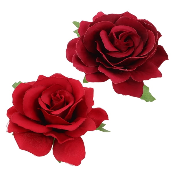 2 pinzas para el pelo con rosas: broches florales para mujer, ideales para fiestas, bodas y uso diario. Accesorios para el pelo para niñas y novias.
