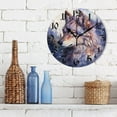 thumbnail image 3 of Wall Clock 10 Inch Silent Non-Ticking 8 Wolf with Forest Battery Operated Rustic Retro for Living Room Home Kitchen Bathroom, 3 of 7