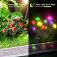 thumbnail image 3 of ¡Campaña con descuento!2 piezas 5 Luces solares LED luces rosas luces de jardín impermeables al aire libre atmósfera festiva luces decorativas luces insertadas, 3 of 6
