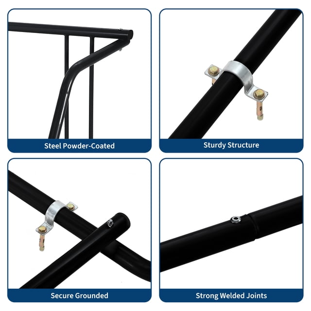 Kojooin Bicycle Floor Parking Stand, All-Steel Garage Bike Rack and Storage Stand for Streets, Yards and Bike Events